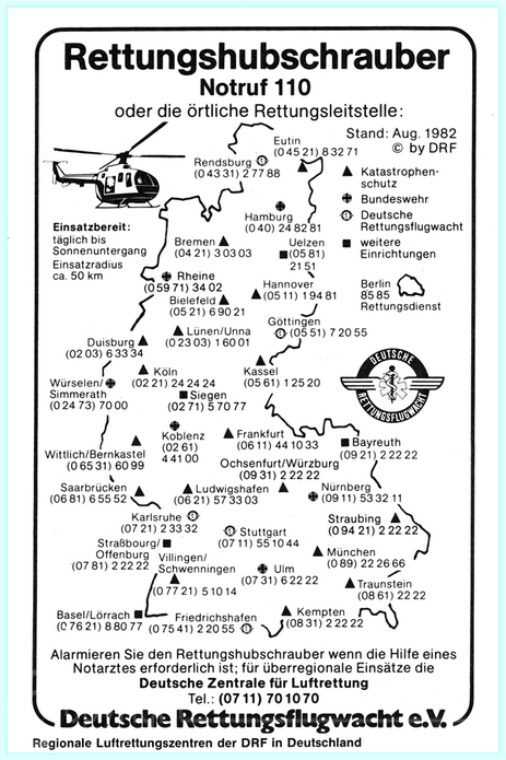 DRF-Stützpunktkarte 1982